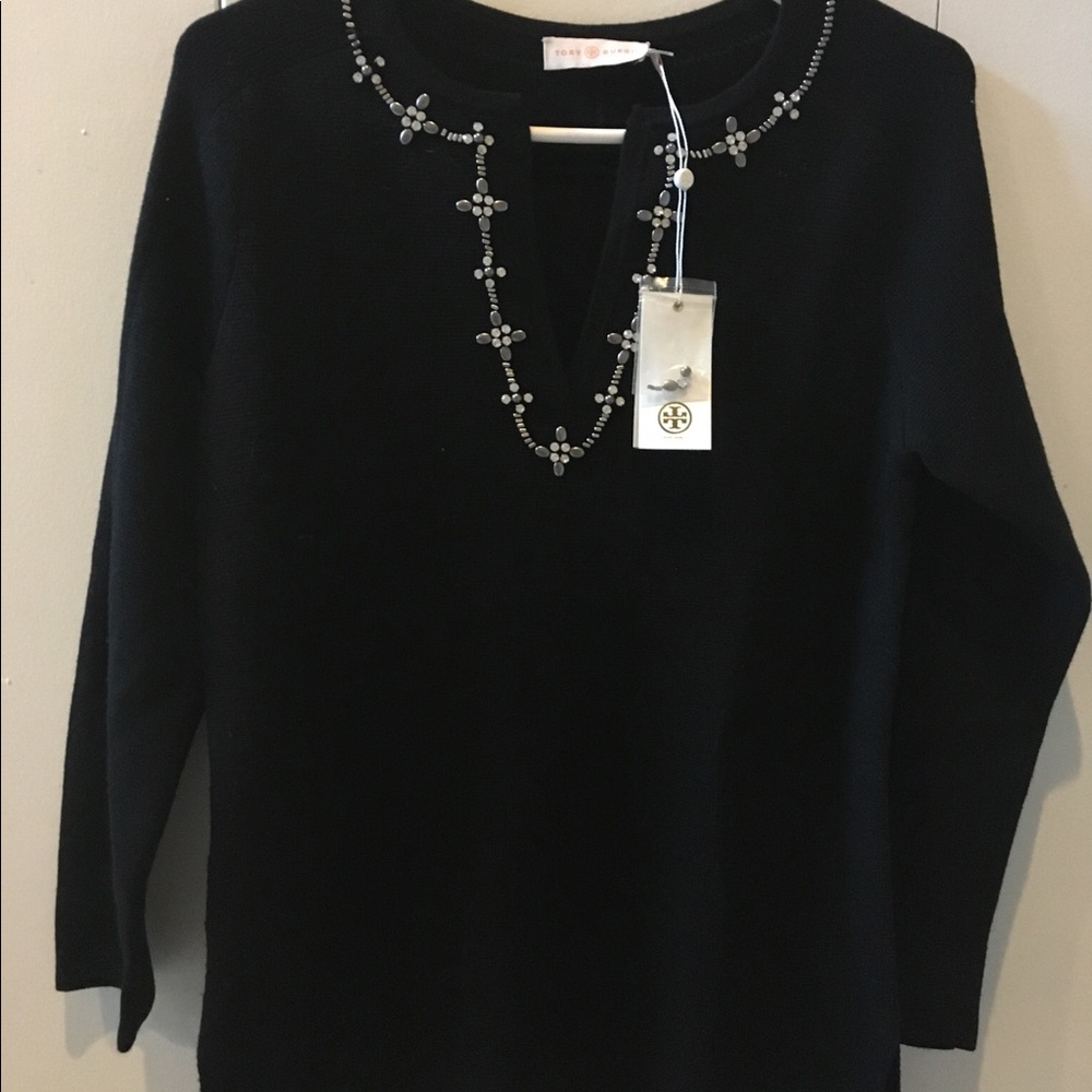 NWT Tory Burch 100% Merino Wool Tunic Sweater XS